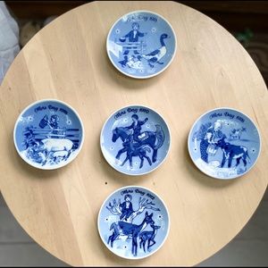 Mothers Day Plates. Porsgrund Norway. Vintage.set of 3